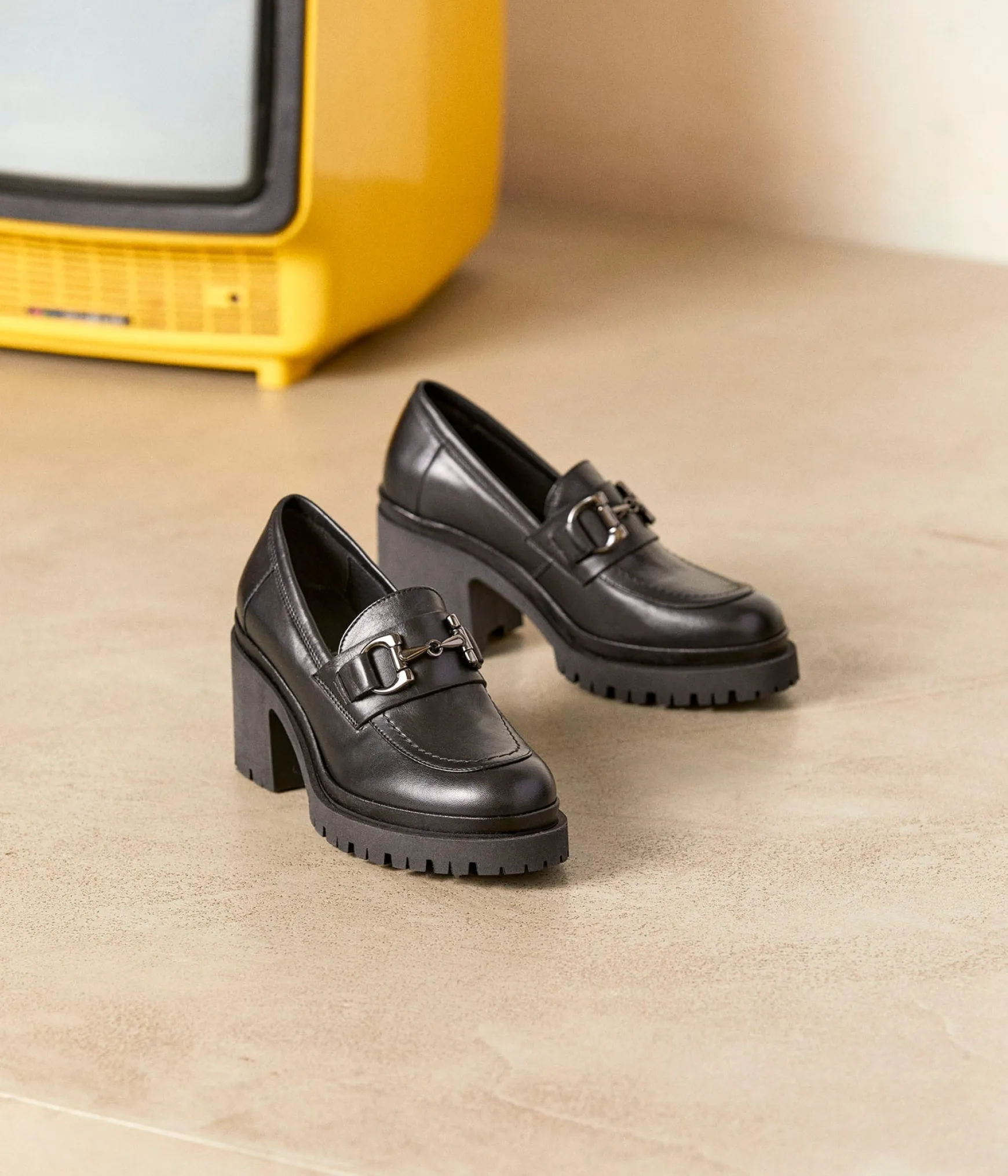 Femme Mellow Yellow Mocassins crantés cuir Pernille