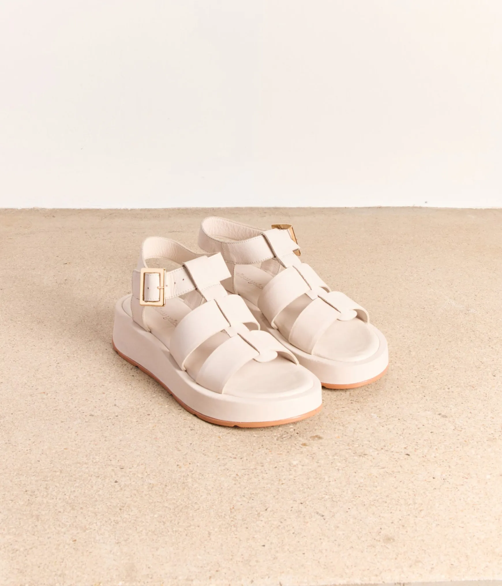 Femme Mellow Yellow Sandales cuir écru Billie